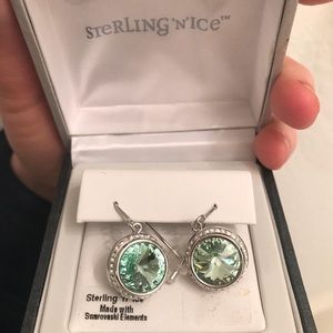 sterling silver emerald earrings